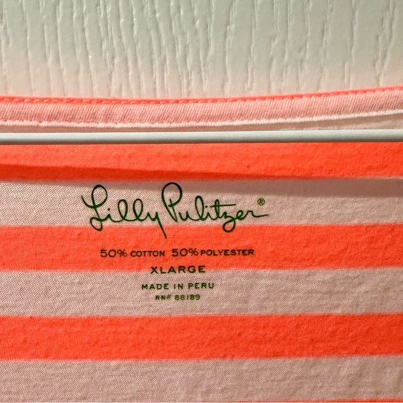 Lilly Pulitzer Neon Orange and White Striped Kaley Dress - Picture 5 of 9